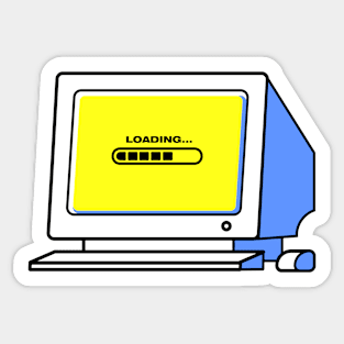 Loading old PC vintage Video games Retro gaming Sticker